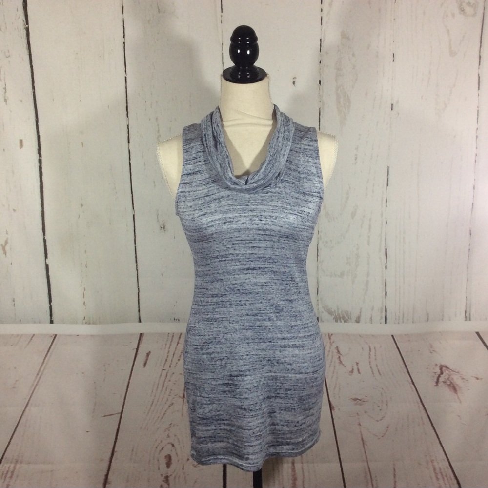 White House Black Market Space Dye Turtleneck Tank